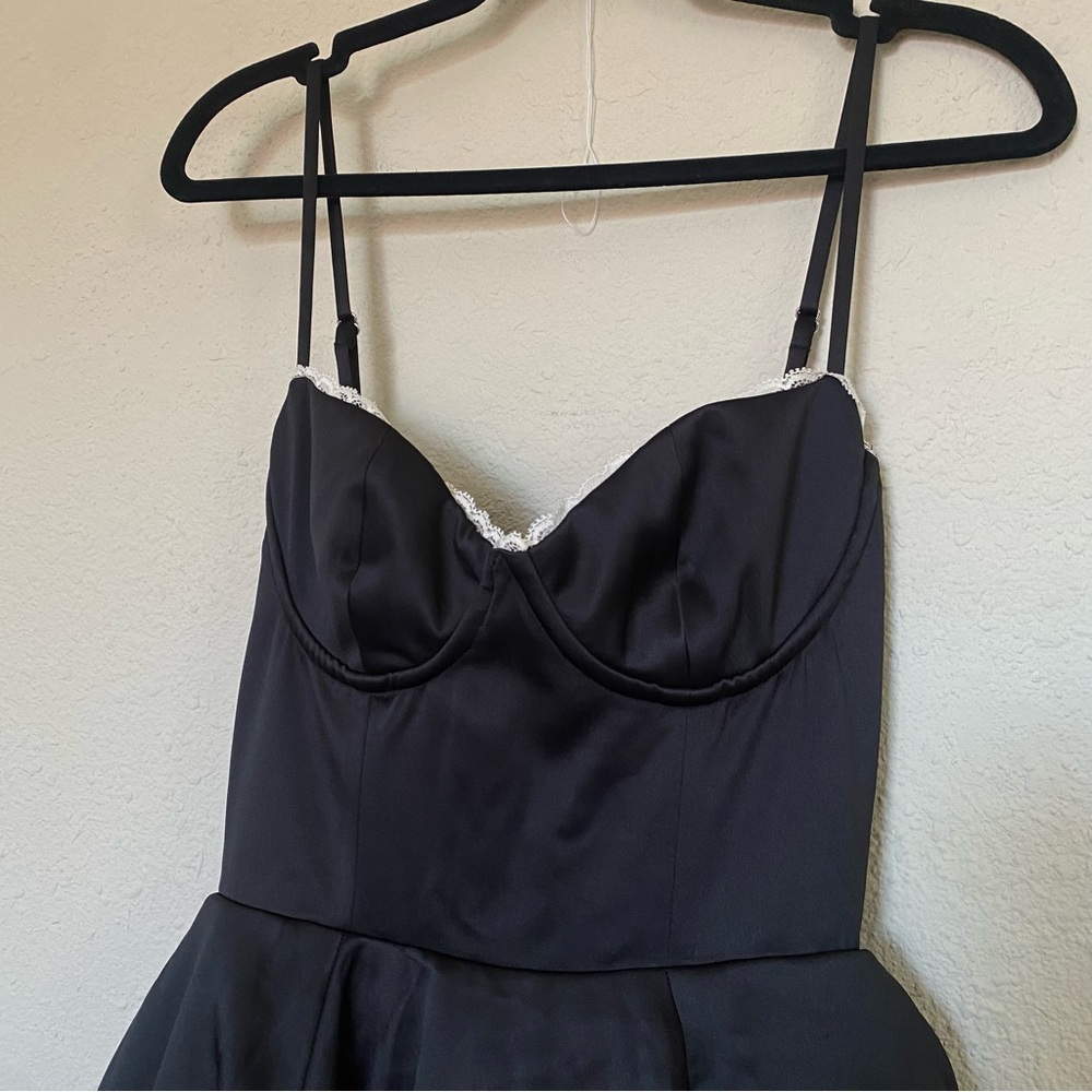 House of CB‎ 'Mademoiselle' Black Satin Tulle Midi Dress NWOT size M A-C - Picture 11 of 11